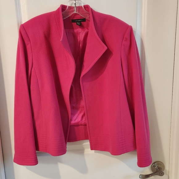 Louben Canada pink jacket blazer size 14, wool blend - Picture 1 of 7